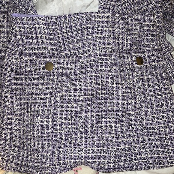 Purple tweed textured blazer with matching skirt HOST Pick π₯³π₯³π₯³π₯³π₯³ - Picture 15 of 16